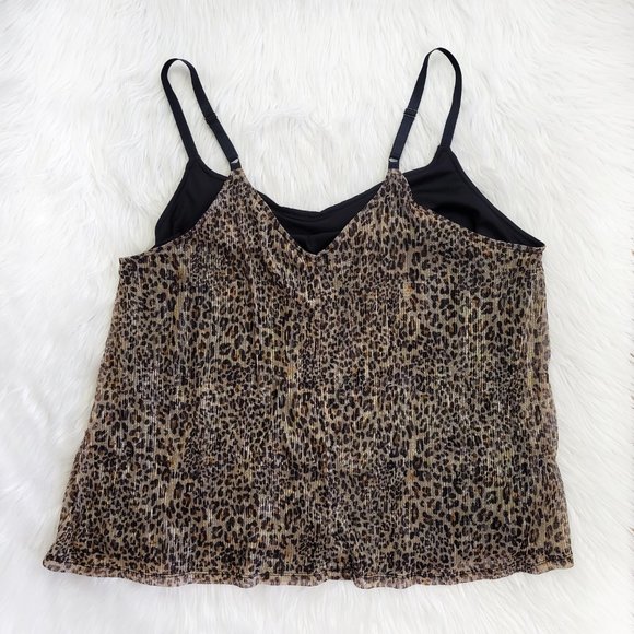 Torrid Leopard Lurex Swing Cami Tank Top Size 3 - Picture 4 of 12